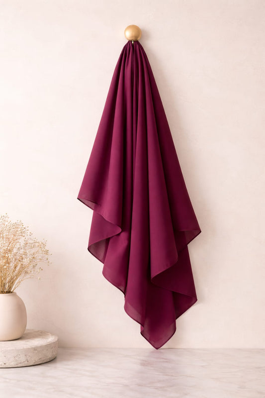 Marjeena Reddish Purple Premium Jersey Hijab - Marjeena collection