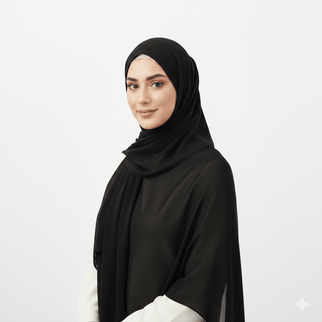 Marjeena Black Premium Jersey Hijab - Marjeena collection