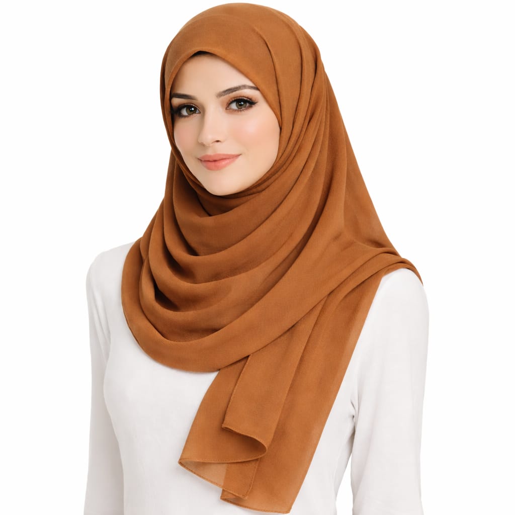 Marjeena Caramel Premium Jersey Hijab - Marjeena collection
