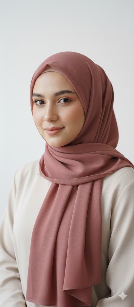 Marjeena Dusty Rose Premium Jersey Hijab - Marjeena collection