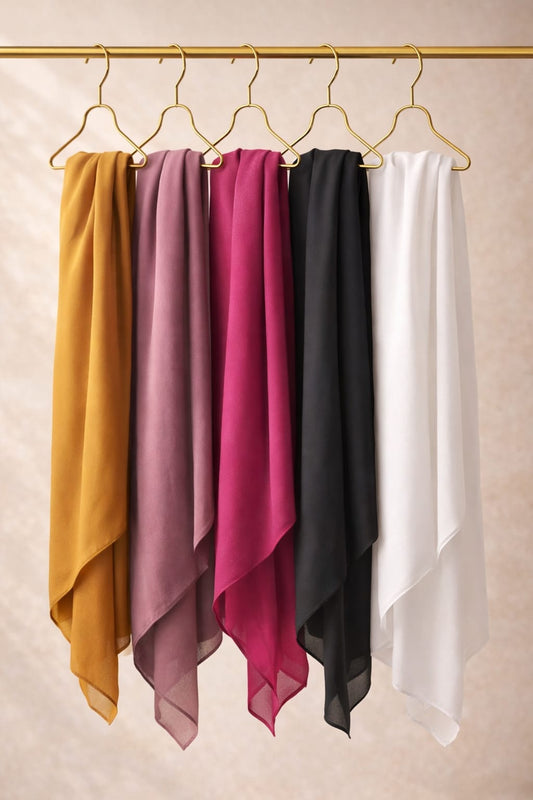Marjeena Georgette Hijab Scarf – Premium Soft Fabric for Daily Wear - Marjeena collection