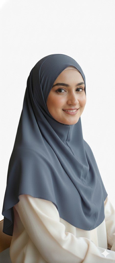 Marjeena Grey Premium Jersey Hijab - Marjeena collection