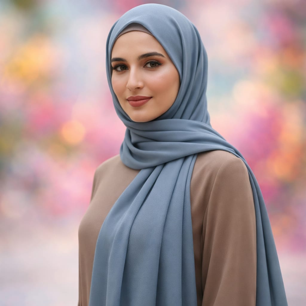 Marjeena Grey Premium Jersey Hijab - Marjeena collection
