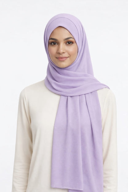 Marjeena Lavender Premium Jersey Hijab - Marjeena collection