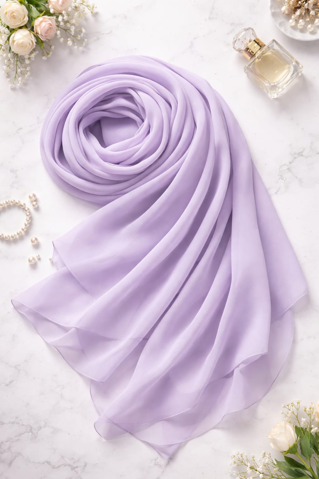 Marjeena Lavender Premium Jersey Hijab - Marjeena collection