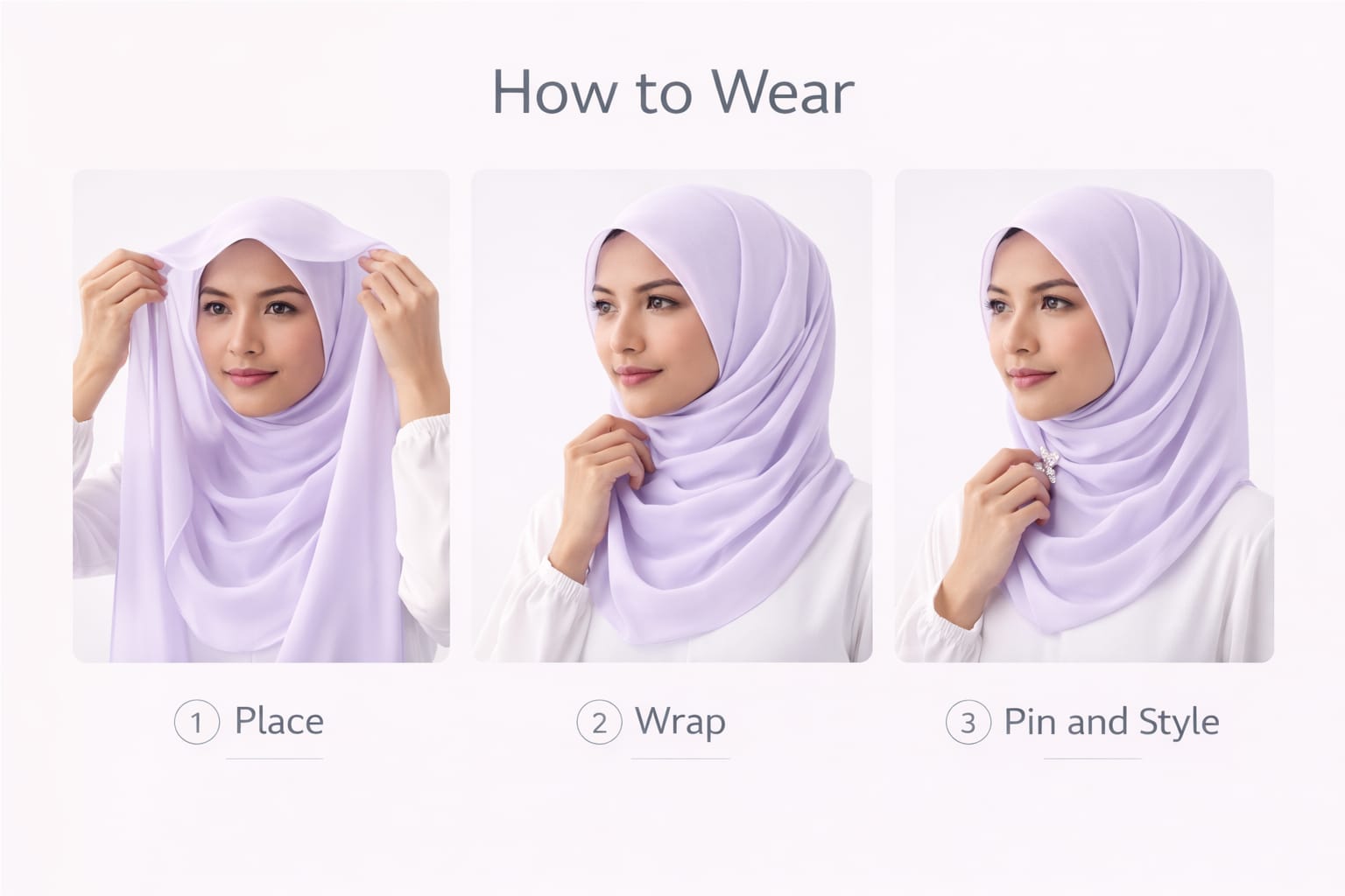 Marjeena Lavender Premium Jersey Hijab - Marjeena collection