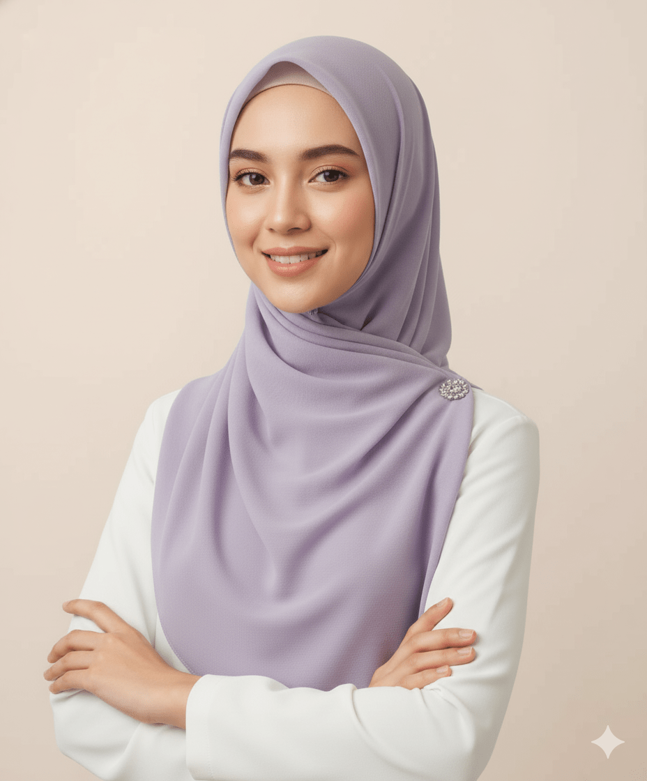 Marjeena Lavender Premium Jersey Hijab - Marjeena collection