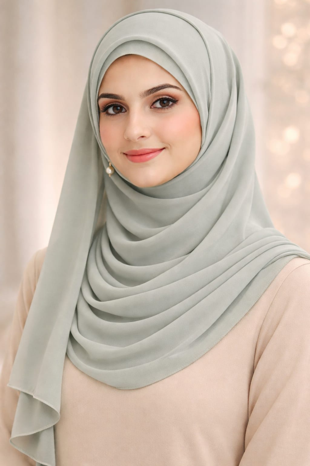 Marjeena Light Grey Premium Jersey Hijab - Marjeena collection