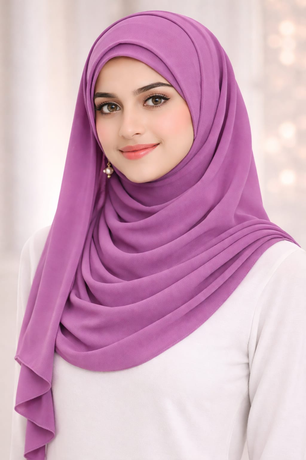 Marjeena Light Purple Premium Jersey Hijab - Marjeena collection