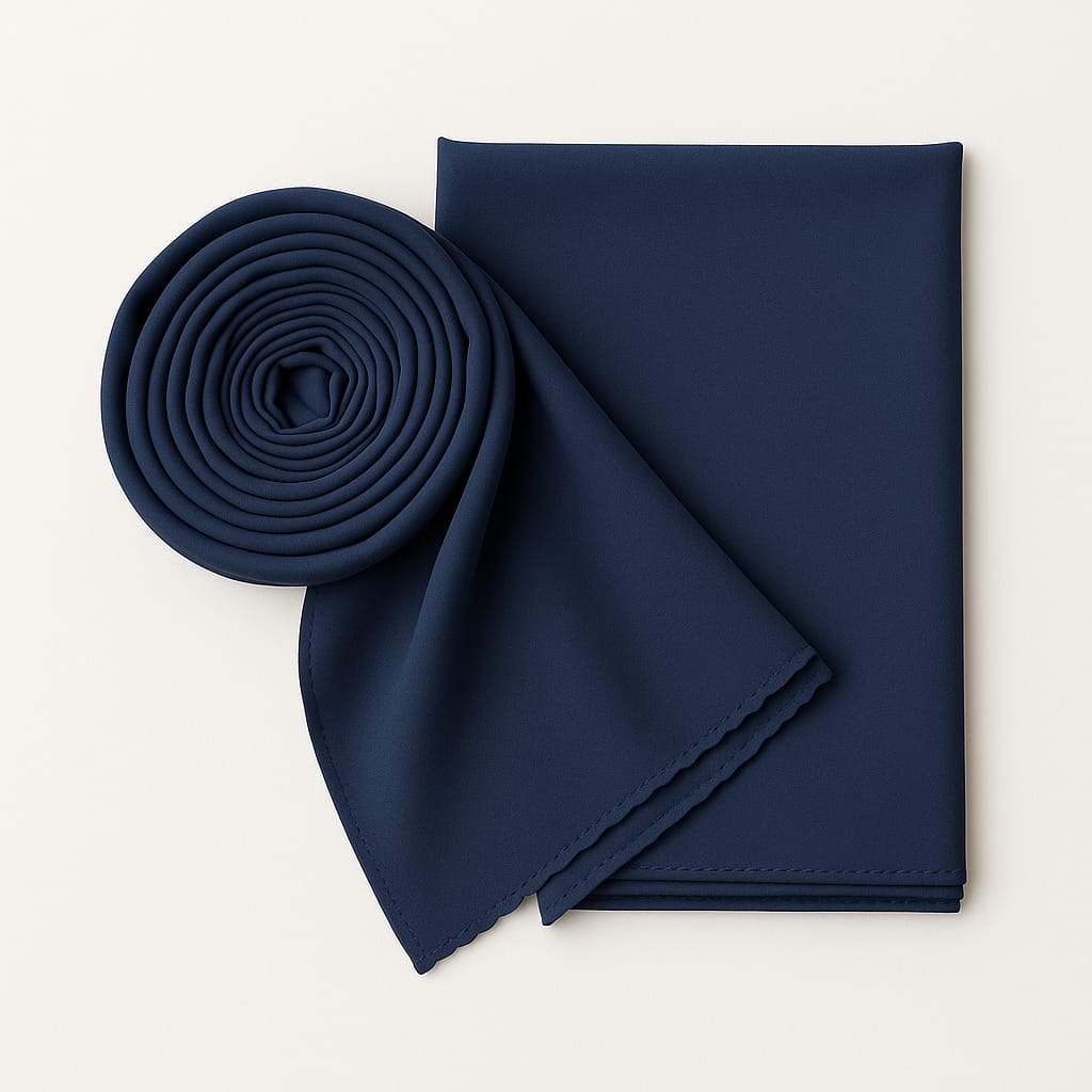 Marjeena Navy Blue Premium Jersey Hijab - Marjeena collection