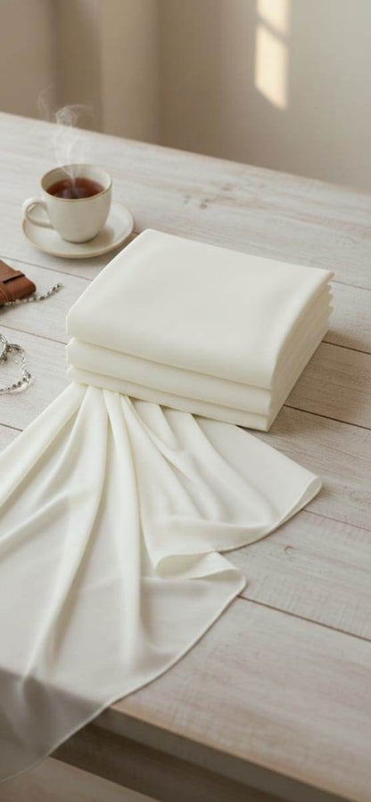 Marjeena Off White Premium Jersey Hijab - Marjeena collection