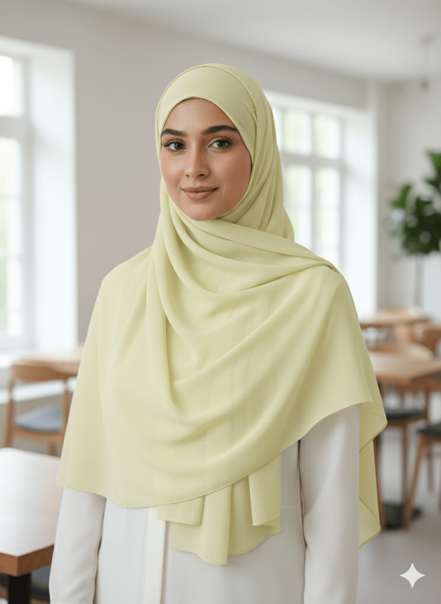 Marjeena Pistachio Premium Jersey Hijab - Marjeena collection