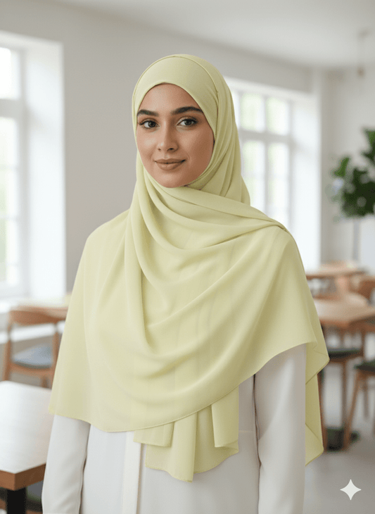Marjeena Pistachio Premium Jersey Hijab - Marjeena collection