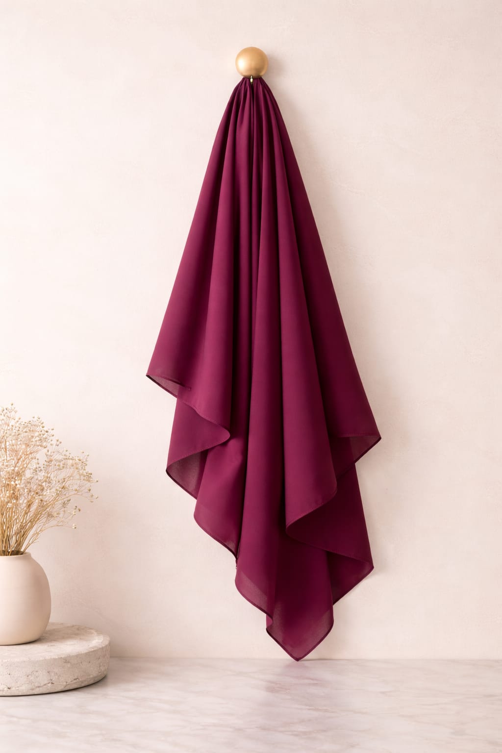 Marjeena Reddish Purple Premium Jersey Hijab - Marjeena collection
