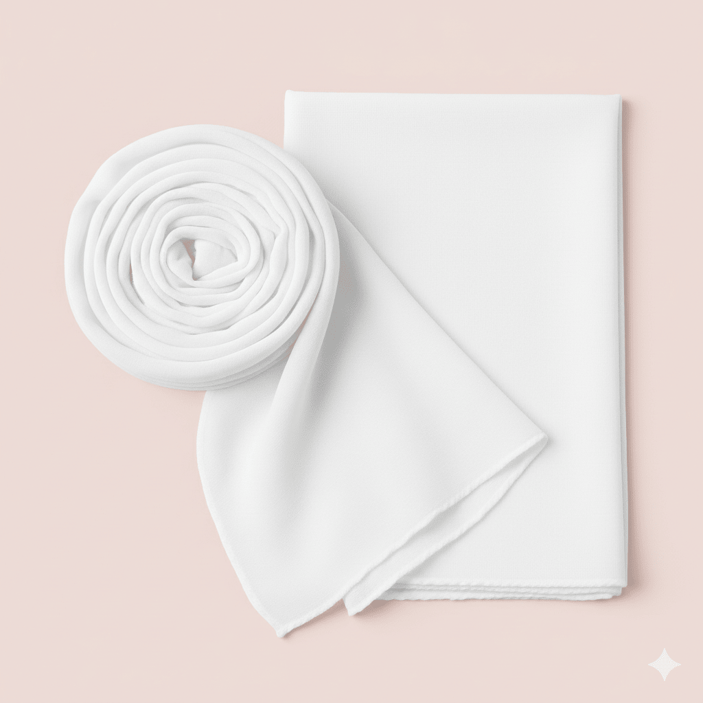 Marjeena White Premium Jersey Hijab - Marjeena collection