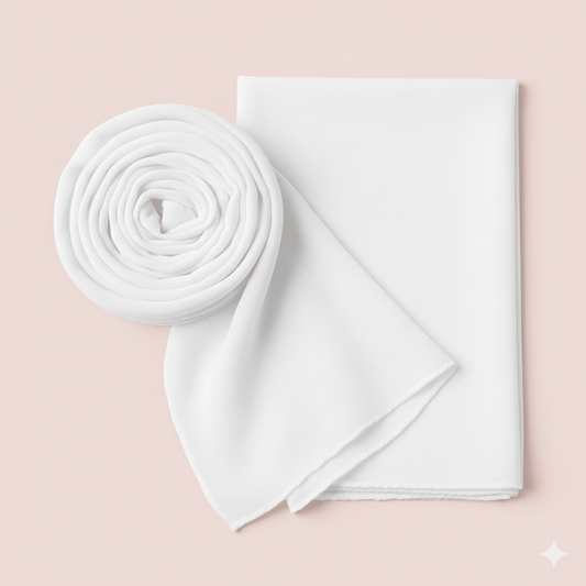 Marjeena White Premium Jersey Hijab - Marjeena collection