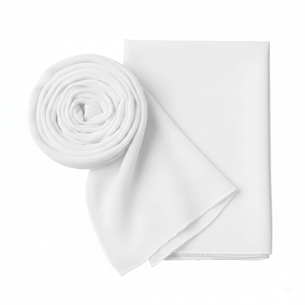 Marjeena White Premium Jersey Hijab - Marjeena collection