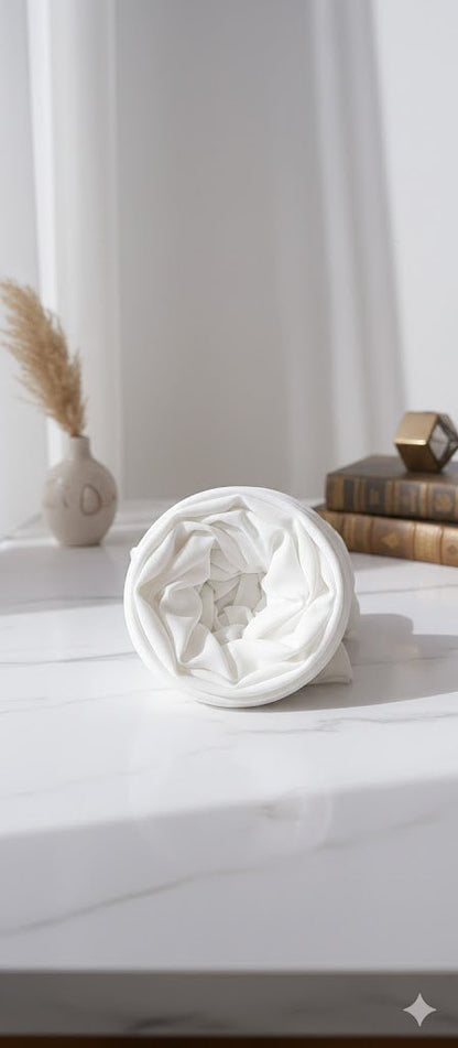 Marjeena White Premium Jersey Hijab - Marjeena collection